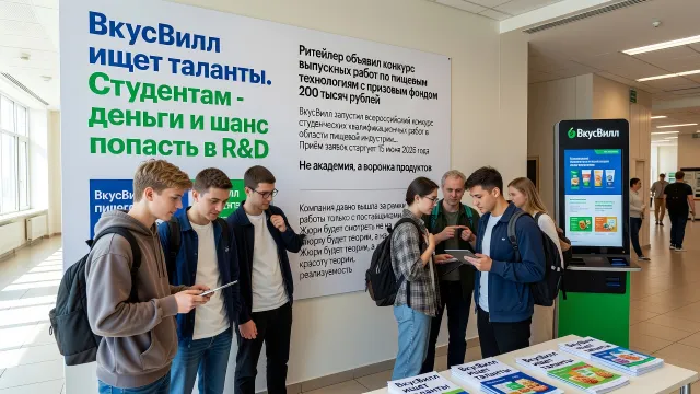 ВкусВилл ищет таланты. Студентам - деньги и шанс попасть в R&D